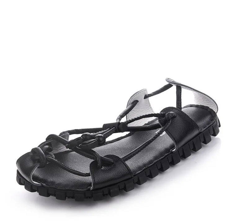 

Sandals Men Top Fashion Mens Leather Sandal 2017 Summer New Tide Male Leather Woven Sandals Retro Lightweight Sub3074