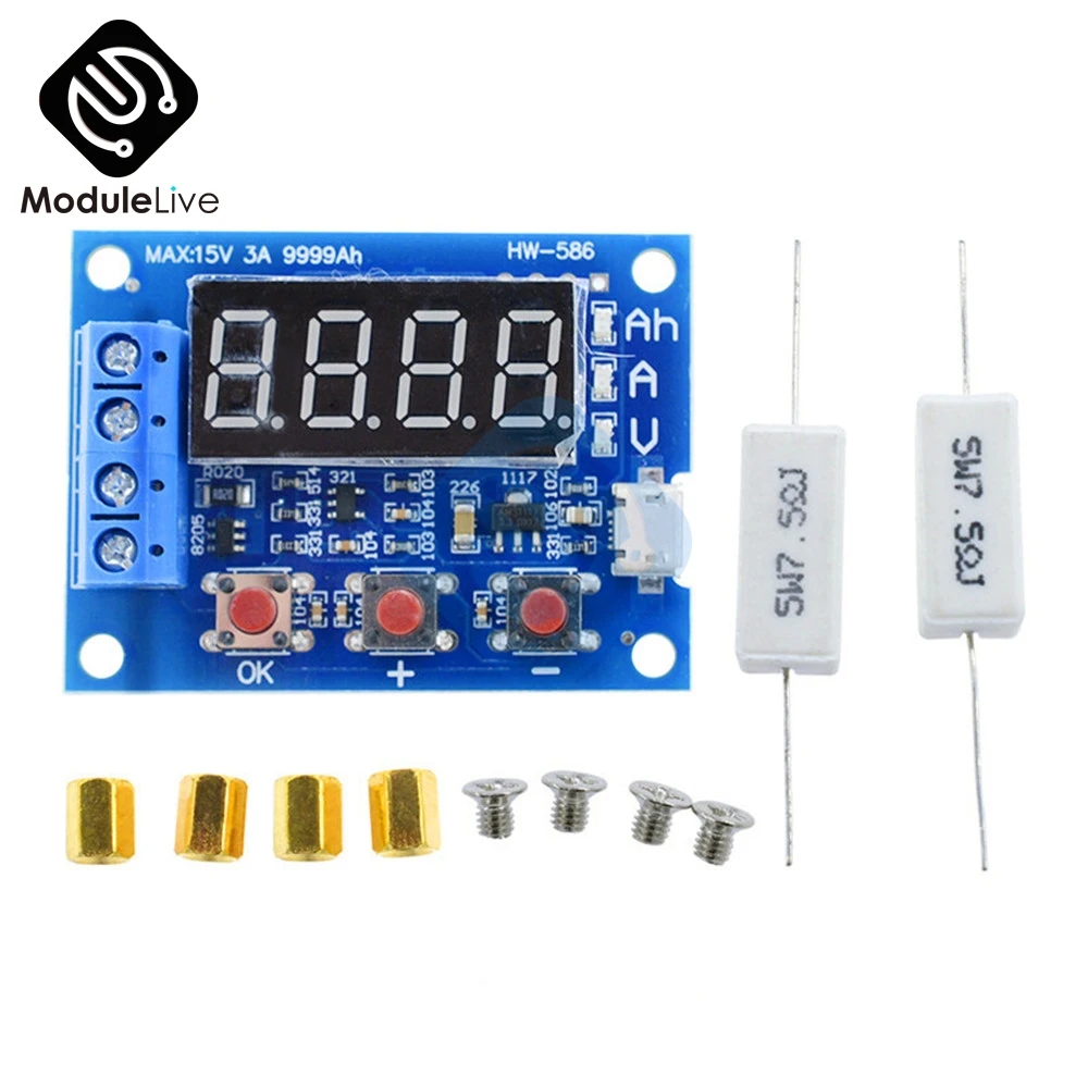 Новинка 1,2 v 12v 18650 ZB2L3 тестер емкости литий-ионного аккумулятора+ Сопротивление свинцово-кислотный измеритель емкости аккумулятора тестер разряда