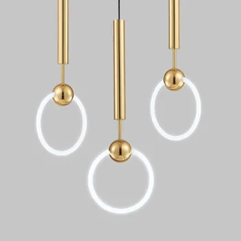 New classical cafe pub club single-head ring chandeliers Nordic postmodern lamps and lanterns of hotel restaurant New classical cafe pub club single-head ring chandeliers Nordic postmodern lamps and lanterns of hotel restaurant