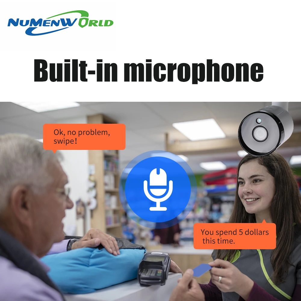  HD 4.0MP Audio Record CCTV Macchina Fotografica del IP di POE Esterna Impermeabile di IR P2P Onvif 