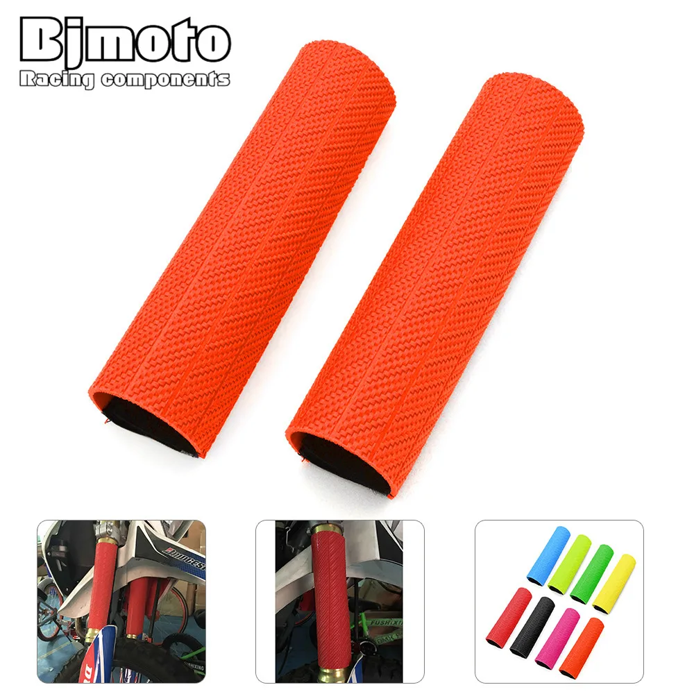 

Bjmoto Motorcycle moto Bicycle Dirtbike Front Fork Gator Boots Cover Pit Bike Rubber Shock Dust Guard Gaiter for KTM duke yamaha