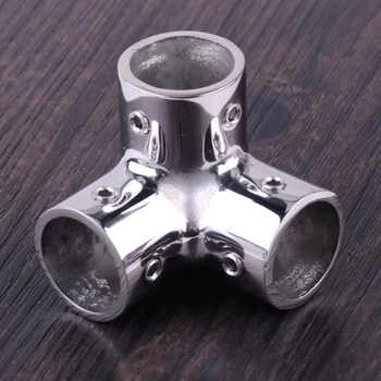 

DWCX 90 Degree 7/8" 3 Way Corner Elbow 22mm Stainless Steel Marine Hardware Boat Hand Rail Fittings Yacht sailboat Ship vessel