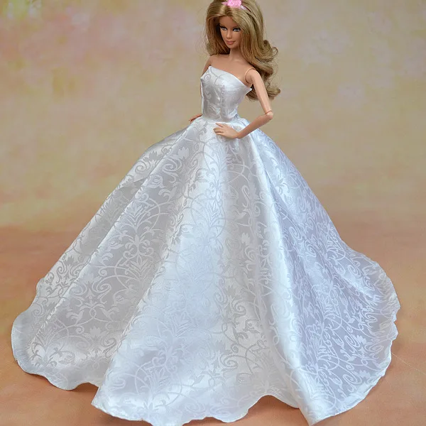 barbie doll white dress