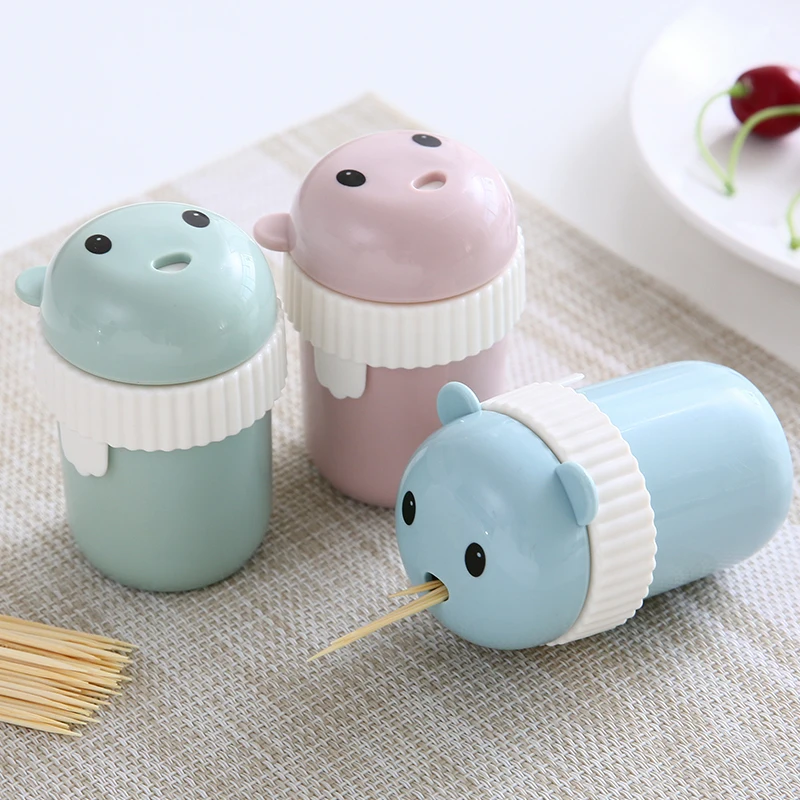 

Creative Plastic Toothpick Bottle Toothpick Container Cute Cartoon Portable Toothpick Barrel Household Tea Table Toothpick Box