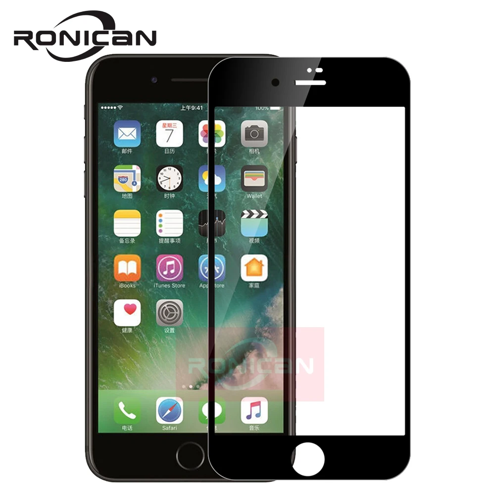  Für iPhone 8 Plus 9 H 02mm 2.5D Bunte Volle Abdeckung Gehärtetem Glas RONICAN Explosion-Proof Scree