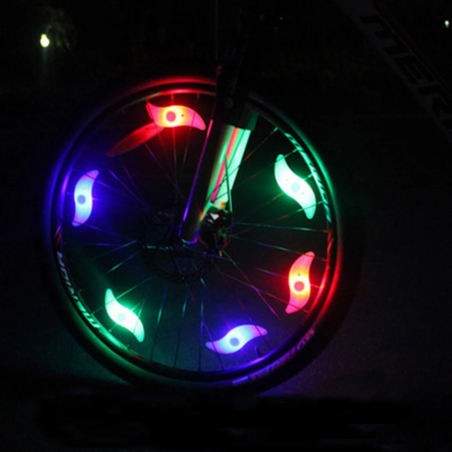 Cheap Bike Led Lights Bicycle Safety Light Spokes Waterproof Light Bike Wheel Night Riding Flash Lights Mountain Cycling Accessories 5