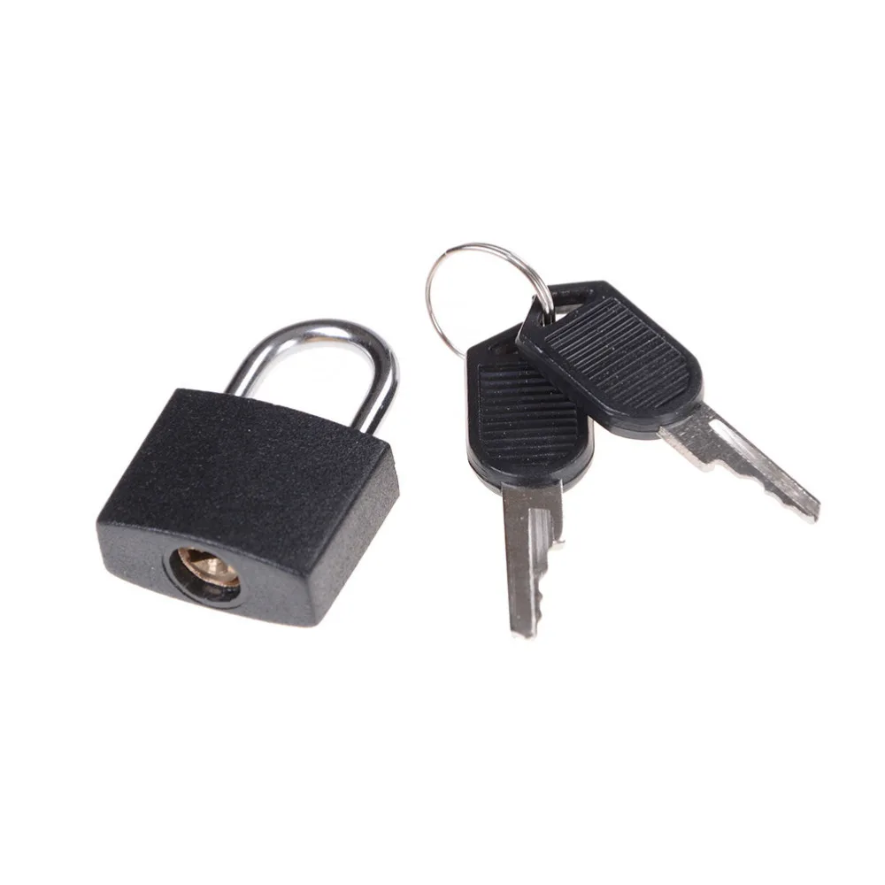 Mini Strong Steel Padlock Travel Tiny Suitcase Lock with 2 Keys