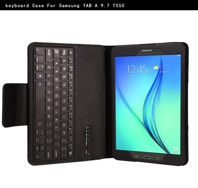 Для Samsung Galaxy Tab 9.7 дюймов Планшеты T550 T551 Съемная QWERTY Беспроводной Bluetooth клавиатура Портфолио Кожаный Чехол