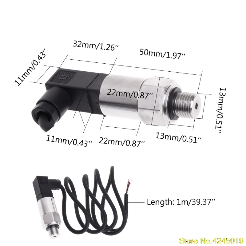 Высокое качество Датчик давления датчик давления 0-10bar 9-32VDC G1/4 4-20mA 0.5