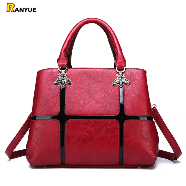 Us 22 99 44 Off Luxury Bee Bags Women Handbags Designer Shoulder Las Casual Tote Sac A Main Femme Pu Leather Crossbody For In