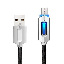 Модный нейлоновый Плетеный светодиодный кабель Micro USB для быстрой зарядки Android синхронизации данных для других телефонов Micro USB Android