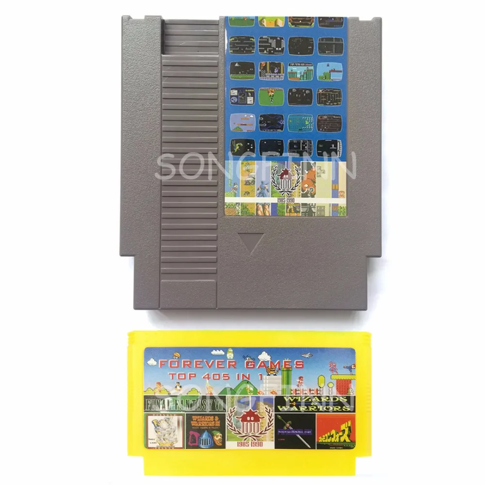 

Save File 405 in 1 with Dragon Warrior1234/Final Fantasy 7/Castlevania/Sweet Home/Mega Man 1 2 etc.60 pin or 72 Pins 8 Bit Game