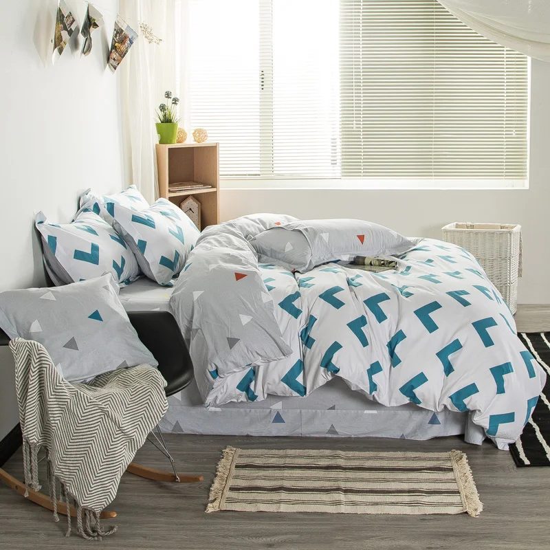 

Illucity fine brushed cotton modern bow bedding duvet cover bed sheet pillow cases 4pcs bed linen set king queen size