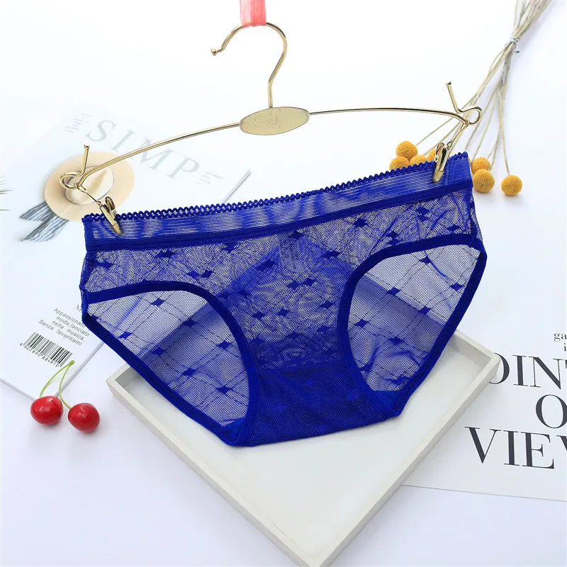 Sexy Seamless Briefs Transparent Women Underwear Panties Ultra-thin Women Briefs Lace Sexy Panty Cotton Underpants Plus Size 39 (4)