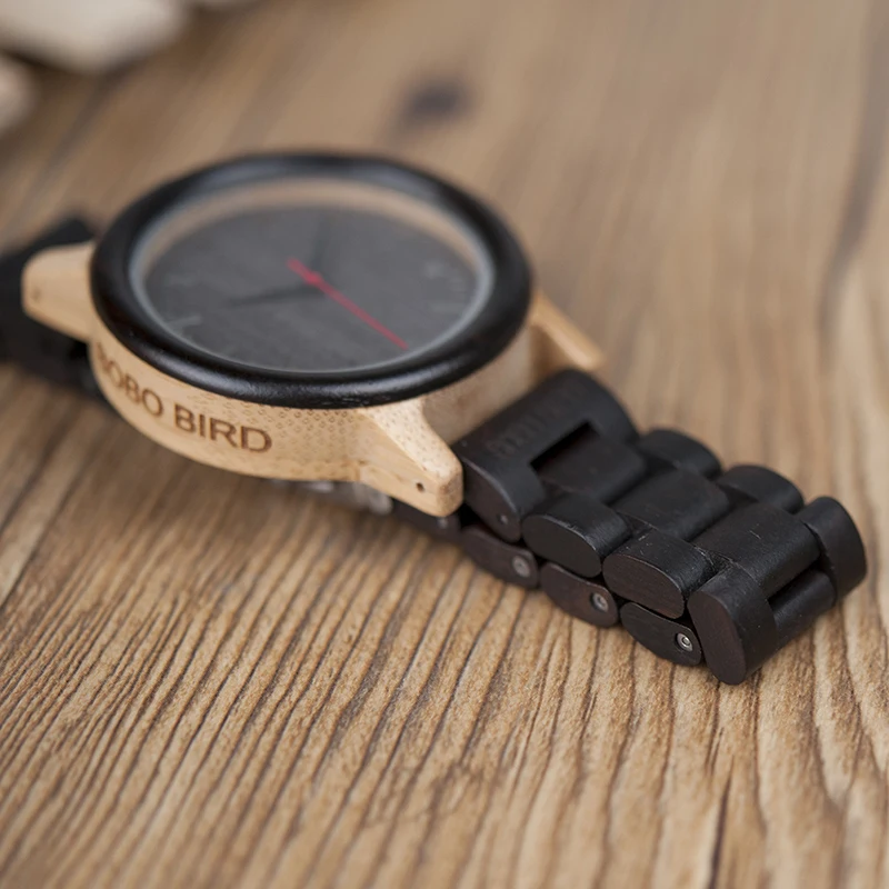 BOBO BIRD V-M18 Natural Wood Bezel Watch All Wood Mens Watches Top Brand Luxury Montre Homme Clock Men 2018 New Arrival
