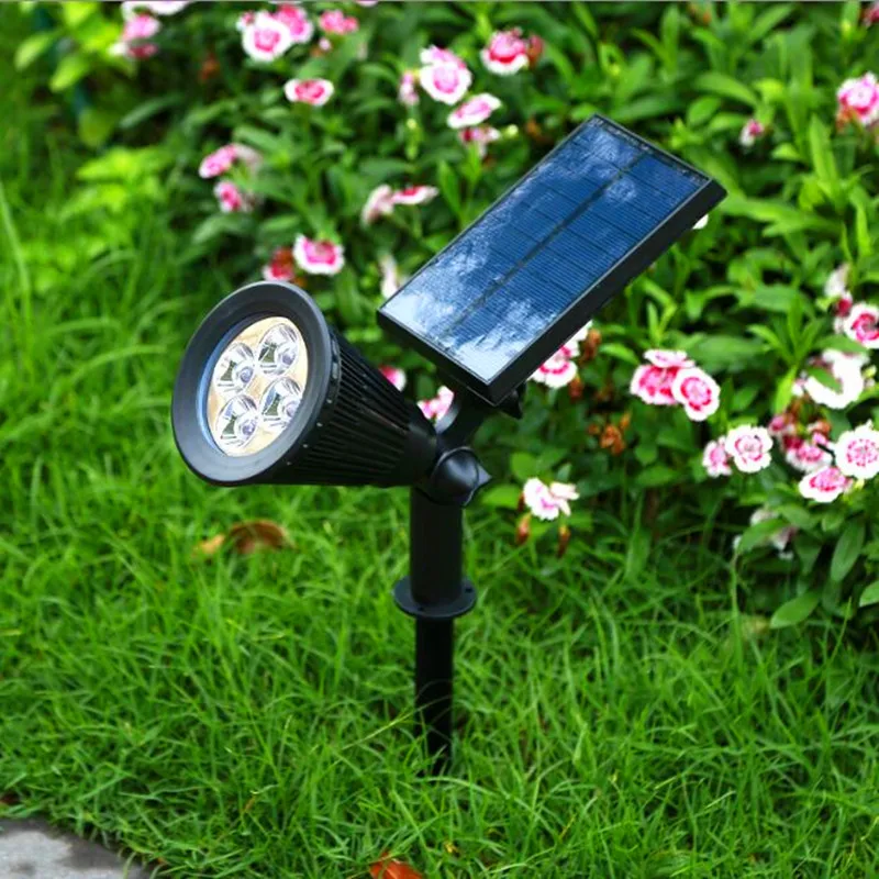 Светодиодный солнечный свет наружная водонепроницаемая лампа омывающего света солнечные панели прожектор садовый газон настенный светильник пейзаж аварийное освещение