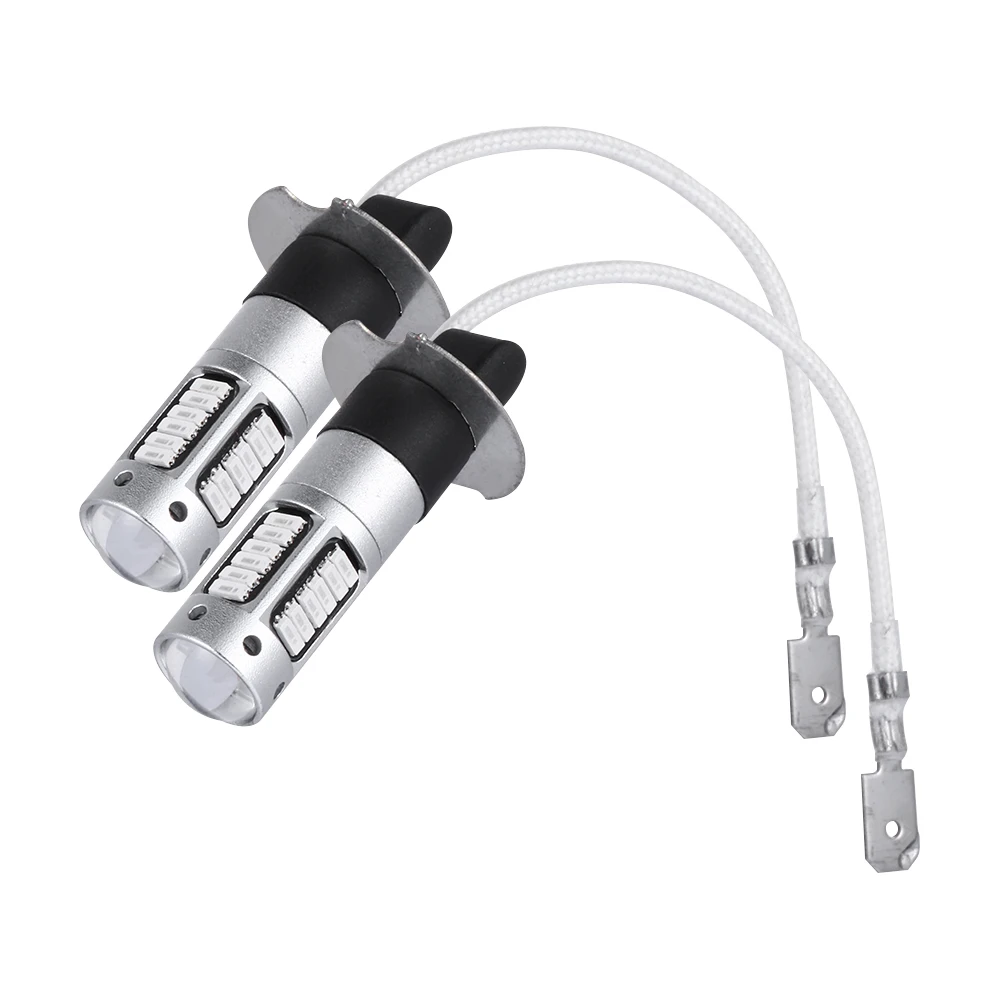 

2Pcs H3 4014 30smd 1200LM LED Fog DRL Light Car Lamp Bulb DC 12V Daytime Running Led Lamp White / Red / Blue / Ice Blue / Yellow