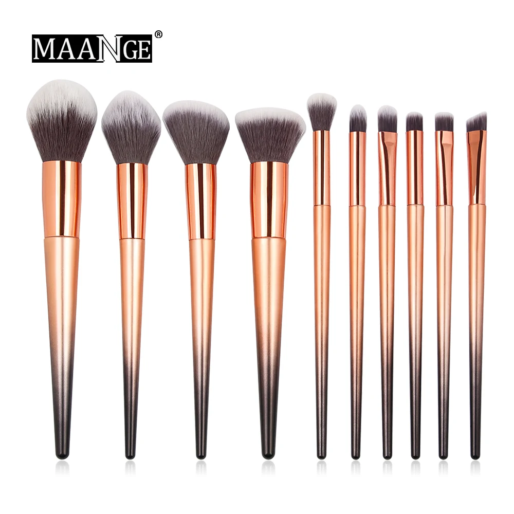 

MAANGE New Arrival 10/4pcs Makeup Brushes Set Make Up Foundation Powder Eyeshadow Kits Contour Brush Set Cosmetic Makeup Tool