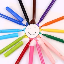 12 шт. новые пластиковые цветные кисти с тонким наконечником фломастеры Детские карандаш для рисования фломастеры школьные художественные инструменты для рисования