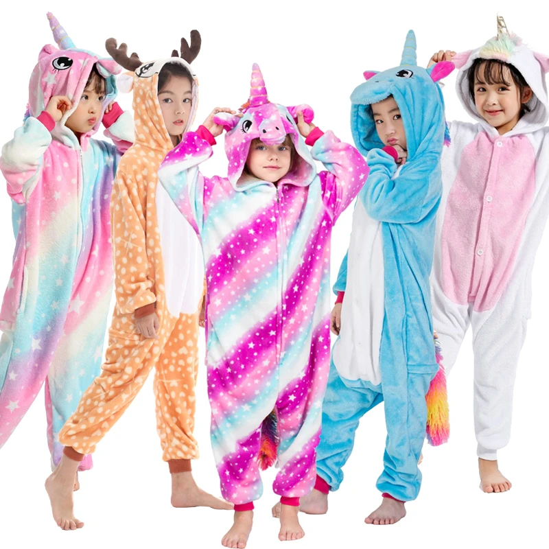New Baby Girl Pijama Sleepwear Children Animal Lion Onesie Unicorn Pajamas For Boy Halloween Costume For Kids Kigurumi Jumpsuit