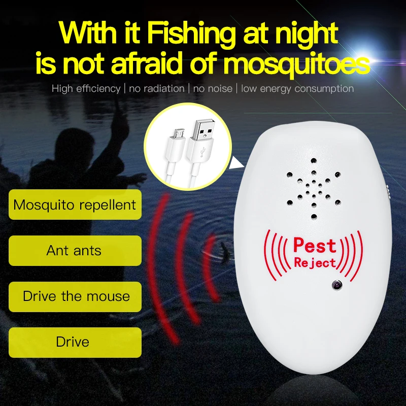 

Rechargeable outdoor Ultrasonic Plug in Pest Control, Electric Mouse Repellent Mosquito, Mice, Rat, Roach, Spider Flea, Ant, Fly