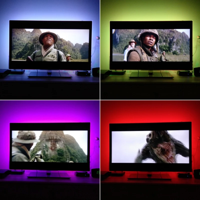 RGB Светодиодная лента USB гибкая светодиодная лента Диодная лента Ambi светильник DC 5 в 50 см 1 м 2 м 3M 4M 5 м светодиодный светильник подсветка для ТВ ПК