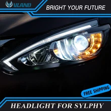 Автомобильный светодиодный налобный фонарь для Sylphy фары фары DRL H7