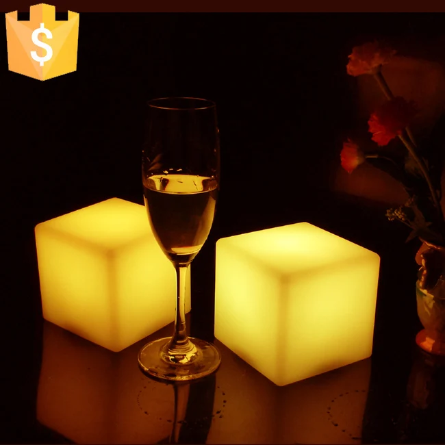LED Colorful Changing Mood Cubes Night Glow Lamp Light  Home Decor Romantic Lighting 13x13x13cm 16 Colors Changing Cubes 50pcs