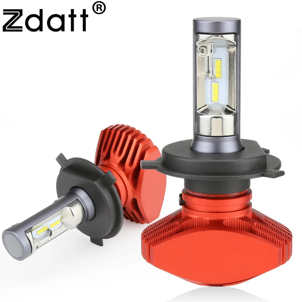 

Zdatt Headlight Bulb H4 Led 9003 HB2 Led Bulb Fanless 80W 8000Lm/Pair Light Car 12V Auto Lamp Automobiles 6000K CSP