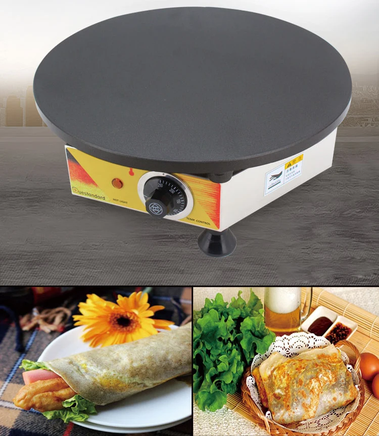 

Commercial Single Head French Crepe Maker Electric Pancake Making Machine with Crepe Trowel Krepp Makina Machine Crepe machine