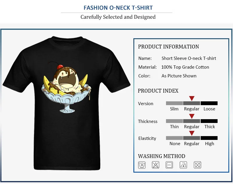 Ice Scream Summer Short Sleeve Tees Summer Autumn Round Neck Cotton Fabric Men Top T-shirts Summer Sweatshirts 2018 Popular Ice Scream