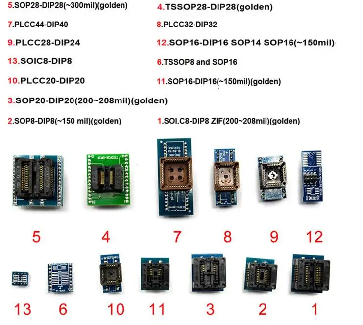 TL866II плюс V9.0 EEPROM PIC AVR USB универсальный биос nand Программист 24 93 25 mcu биос EPROM - Цвет: 1