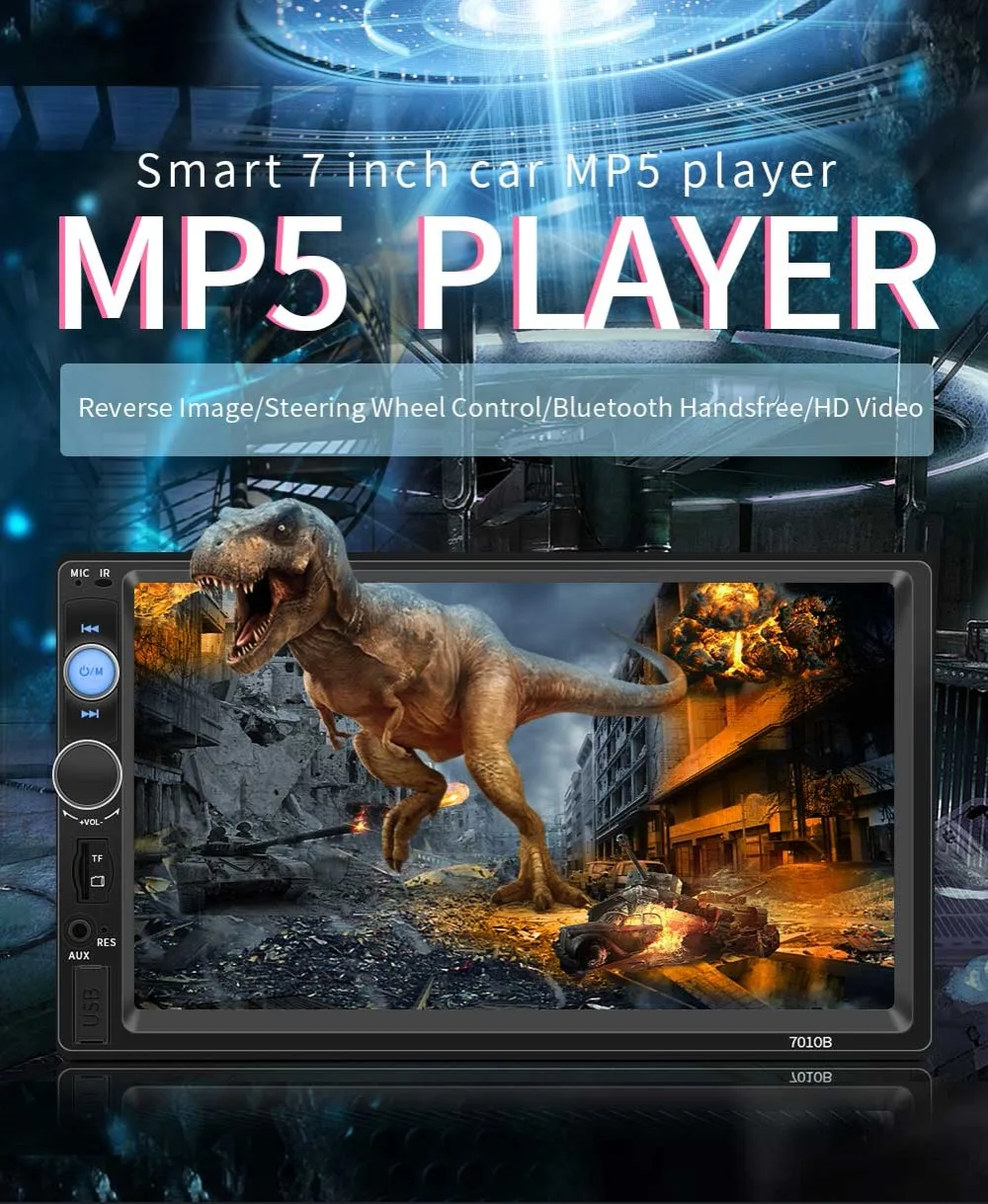 Clearance Wholesale 12pcs 7010B 7" car mp5 player Stereo BT handsfree 1080P HD video headunit recorder mirror link FM reverse image USB SD 1