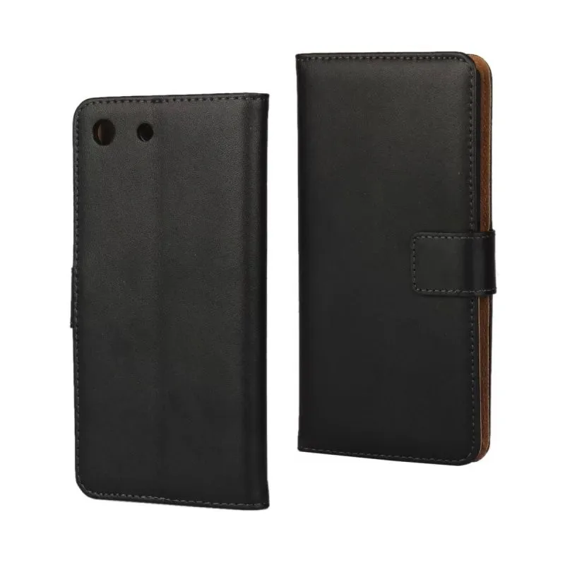 

High Quality Genuine Leather Wallet Cover Case For Sony Xperia M5/Xperia M5 Dual E5603 E5653 with Book Style and Card Holder