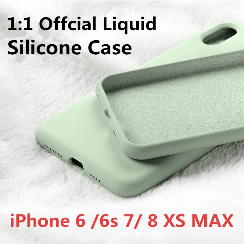 

2019 Year NEW Liquid Silicone Soft Skin-friendly Case For iphone 7 8 plus 6 6s plus For iPhone XS Max XR X 10 Case Shockproof