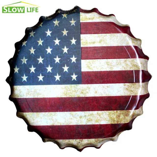 Aliexpress.com : Buy 35cm The USA Flag Beer Bottle Cap Metal Tin ... Aliexpress.com : Buy 35cm The USA Flag Beer Bottle Cap Metal Tin ...