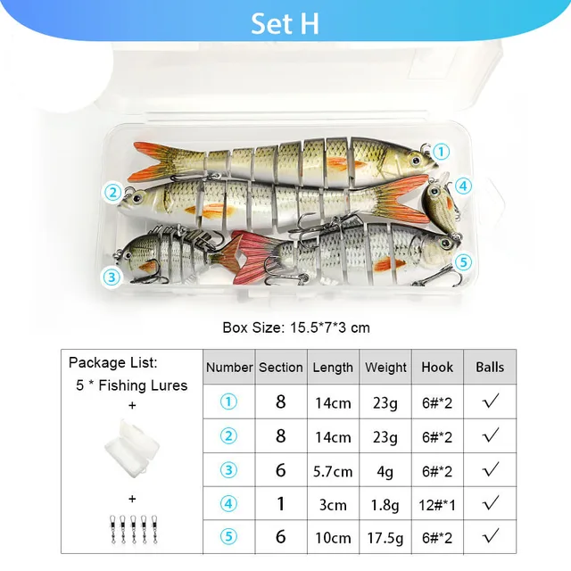 VTAVTA-conjunto de señuelos de pesca, 5 uds., Wobblers, Crankbaits, caja de pesca para Wobblers Swimbait, Kit de cebo Artificial, señuelo duro, aparejos de pesca VTAVTA-conjunto de señuelos de pesca, 5 uds., Wobblers, Crankbaits, caja de pesca para Wobblers Swimbait, Kit de cebo Artificial, señuelo duro, aparejos de pesca