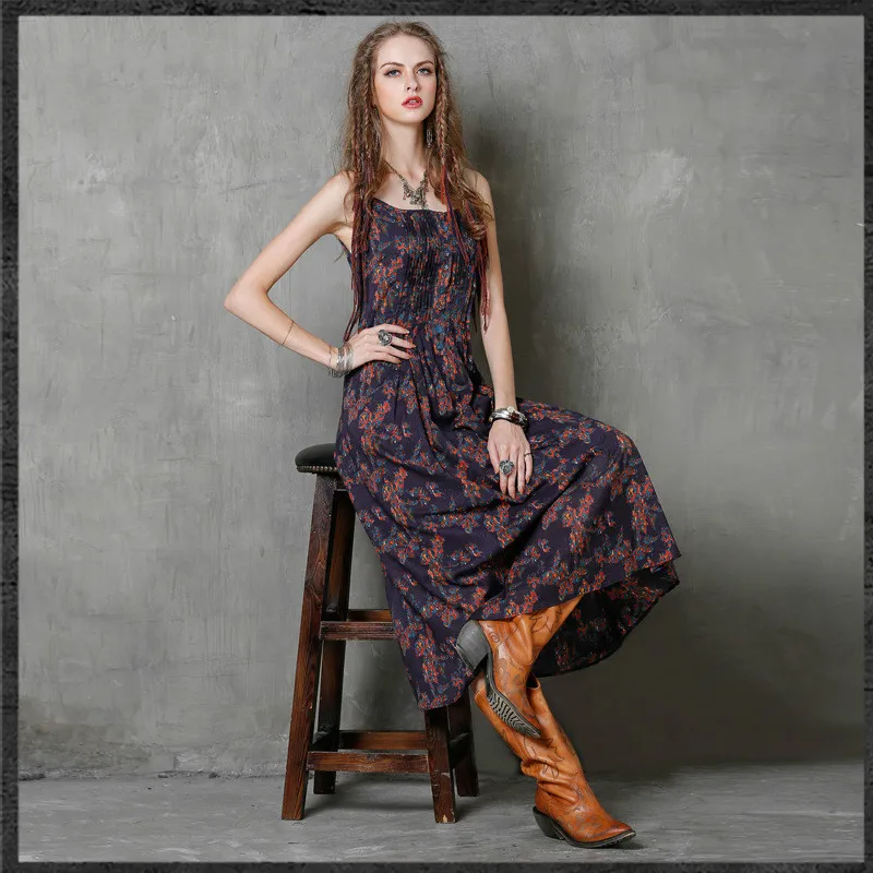 Floral Lin 2017 De Femmes Plage Sexy Halter Robe Robes