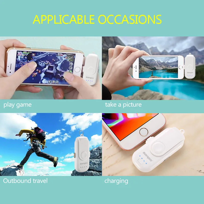 GARAS Magnetic Power Bank For iPhone/Micro USB/Type C 1000mAh Mini Magnet Charger Power Bank 18650 For iPhone/iPad/Xiaomi/LG