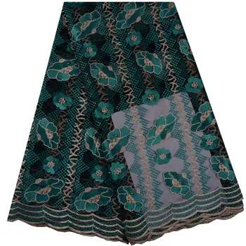 

New Designs African French Lace Fabric High Quality Nigeria african French Mesh Lace Latest 2018 With Beaded For Women S899