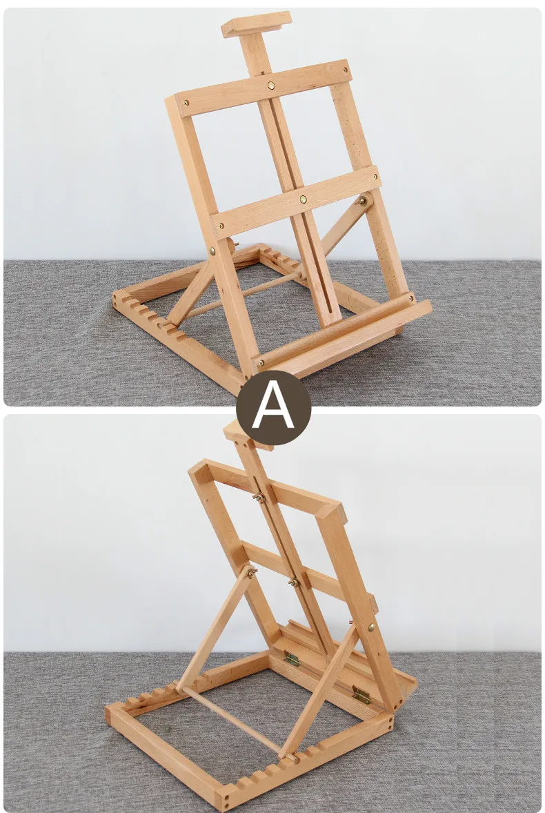 Настольный мольберт маленький настольный мольберт для взрослых студенческий Деревянный Рисунок маслом эскиз мольберт регулируемые складные принадлежности для рисования