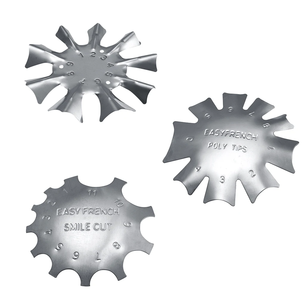 

3 Size Nail Cutter French Style Nail Art Plate Model Line Cut Manicure Nail Form Tips Cutter Trimmer