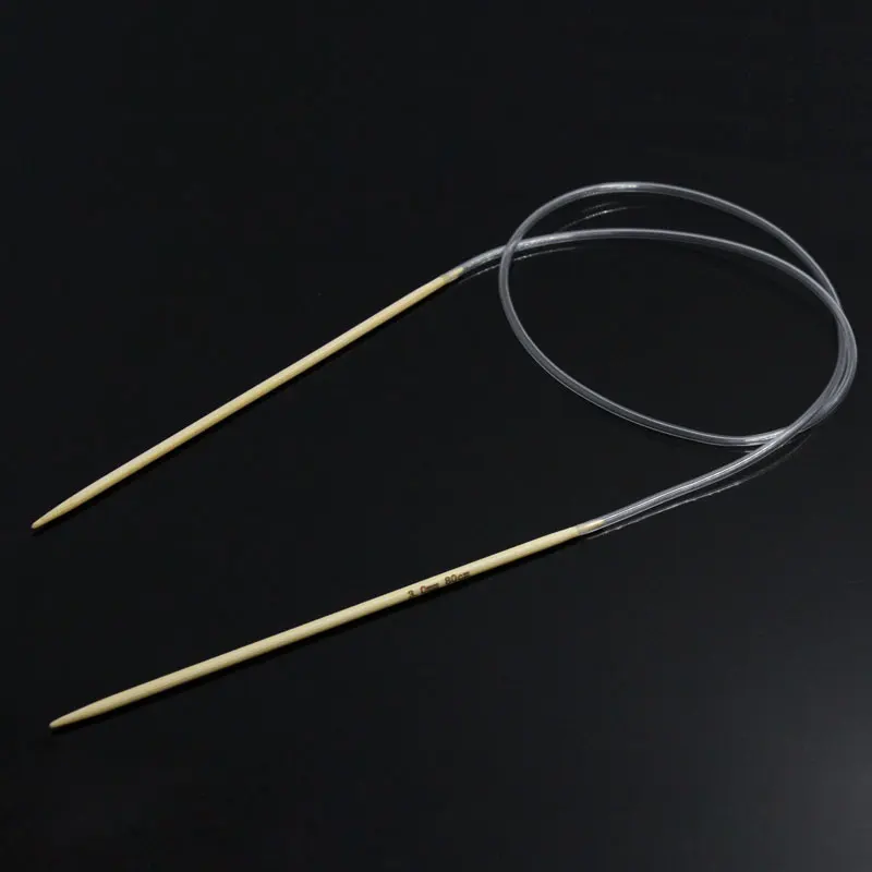 

Bamboo 80cm Circular Knitting Needle 3mm,1 Pair new