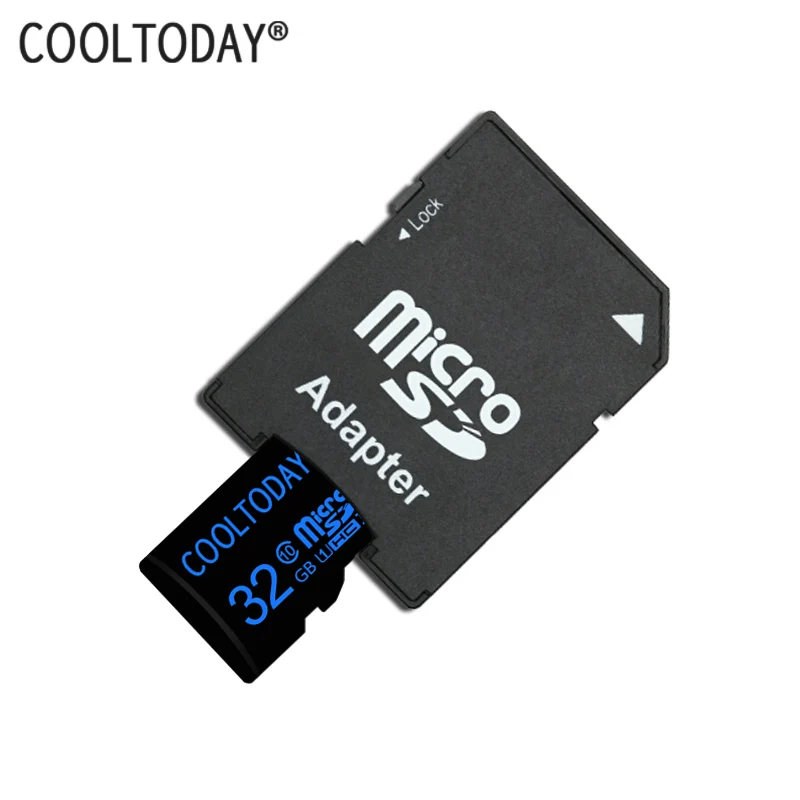 COOLTODAY Class 10 Черный Micro SD Card 64 ГБ карты памяти 32 ГБ карты памяти 16 ГБ Micro SD UHS-I карты 8 ГБ для планшетных ПК мини-подарок