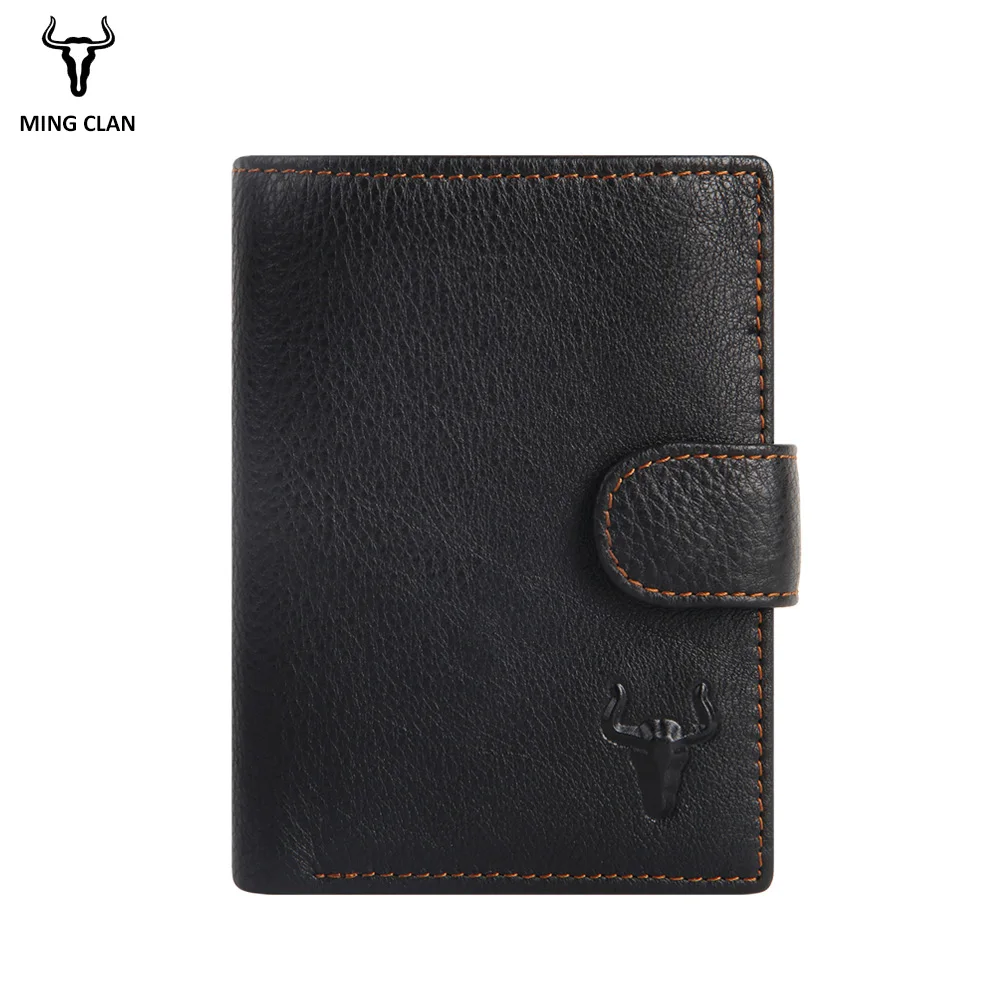 2019 Leather Men Wallets With 2 ID Windows And Coin Pocket Card Wallet