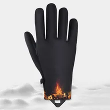 Зимние уличные перчатки с сенсорным экраном ветрозащитные перчатки для вождения черные противоскользящие теплые перчатки ED