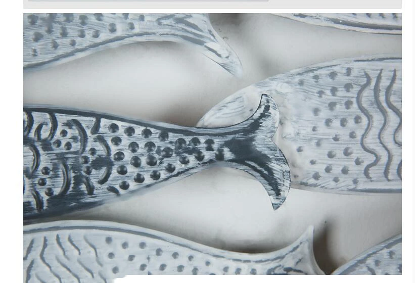 Американские кованые морские рыбки Группа настенные украшения для дома Гостиная настенные украшения отель кафе настенные стикеры ремесла