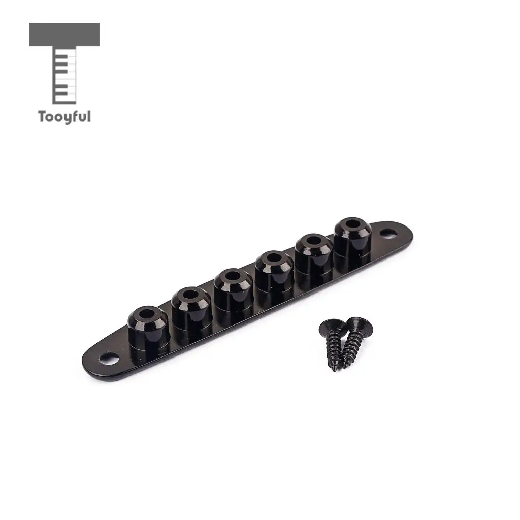 Tooyful Metal Guitar Instead Thru Body String Mounting Ferrules Bushings Electric Guitar Accessory Black