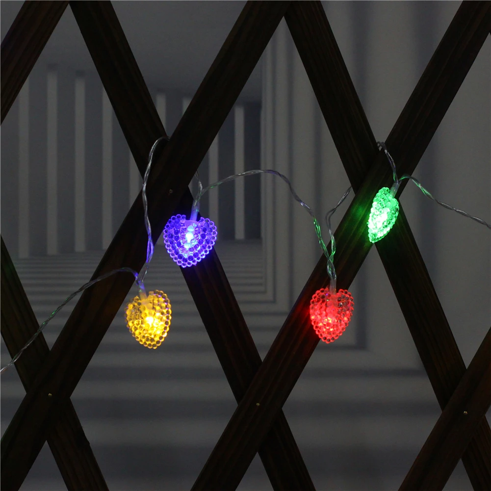 Фея LightsPearlescent «любящее сердце» свет шнура 1,5 м-6 м, 10L/20L/40L63AA6 номер Свадебные вечерние настенные украшения на окна для дома детская Ночная лампа