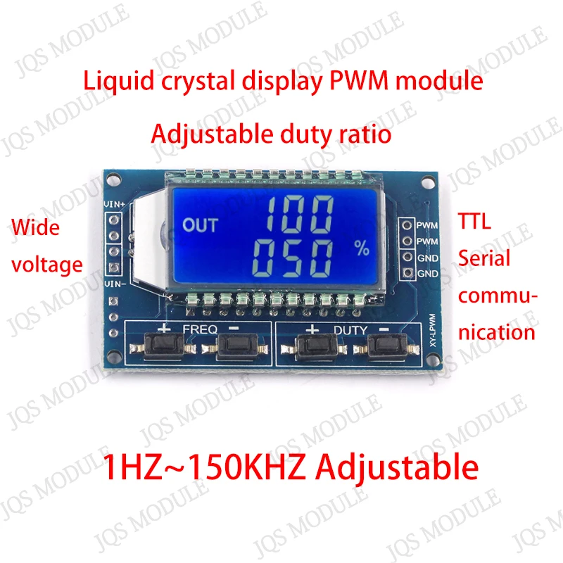 

1Hz-150Khz Signal Generator PWM Board Module Pulse Frequency Duty Cycle Adjustable Module LCD Display 3.3V-30V 1Hz - 150Khz